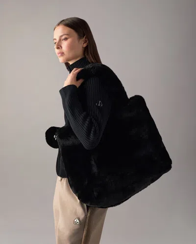 Moose Knuckles Large Bunny Tote In Black