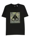 Moose Knuckles Leaf-print T-shirt In Black