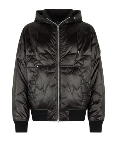 Moose Knuckles Leaf Quilted Bomber Jacket In Black