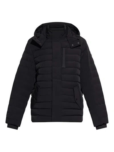 Moose Knuckles Level 2 Warmth Water-repellent Wind-resistant Down & Stretch Stand-collar Jacket With In Nero