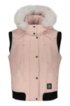 Moose Knuckles Liberty Hooded Bodywarmer In Pink