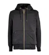 Moose Knuckles Linden Bunny Zip-up Hoodie In Black