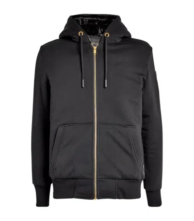 Moose Knuckles Linden Bunny Zip-up Hoodie In Black