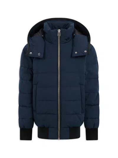 Moose Knuckles Little Kid's & Kid's Core Classic Bomber Jacket In Blue