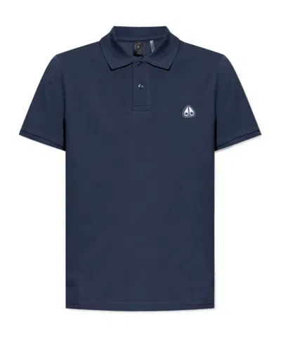 MOOSE KNUCKLES MOOSE KNUCKLES LOGO PLAQUE SHORT-SLEEVE POLO SHIRT