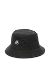 Moose Knuckles Logo Bucket Hat In Black