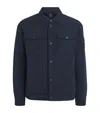 Moose Knuckles Jacque Bunny Water Resistant Faux Fur Lined Shirt Jacket In Blue