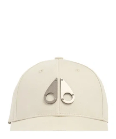 Moose Knuckles Logo Cotton Baseball Cap In Neutral