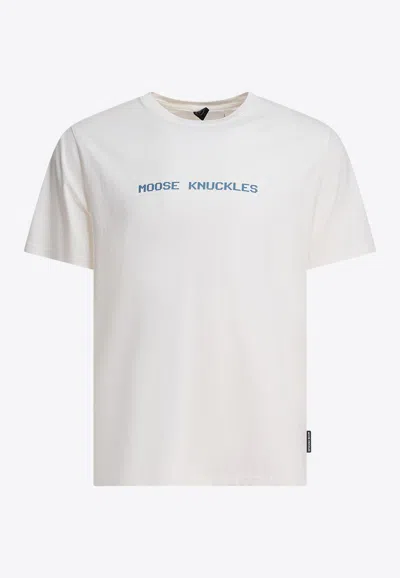 Moose Knuckles Logo Crewneck T-shirt