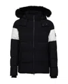 Moose Knuckles Logo Down Jacket In Black
