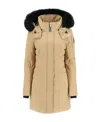Moose Knuckles Logo Down Jacket In Nude