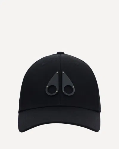 Moose Knuckles Logo Icon Baseball Hat In Black