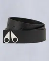 Moose Knuckles Logo Icon Belt In Black