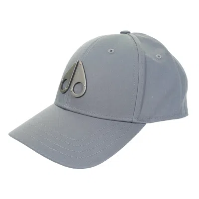 Moose Knuckles Logo Icon Cap Cement Nickel In Blue