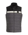 Moose Knuckles Logo Jacquard Padded Gilet In Black