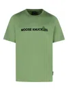 Moose Knuckles Cotton T-shirt Neck Sleeves Hem In Green
