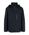 Moose Knuckles Logo-patch Hooded Padded Jacket In Black