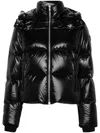 Moose Knuckles Logo-patch Jacket In Black