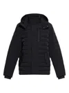 Moose Knuckles Logo-patch Padded Jacket In Black