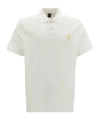 Moose Knuckles 'everett Gold' Polo Shirt In White
