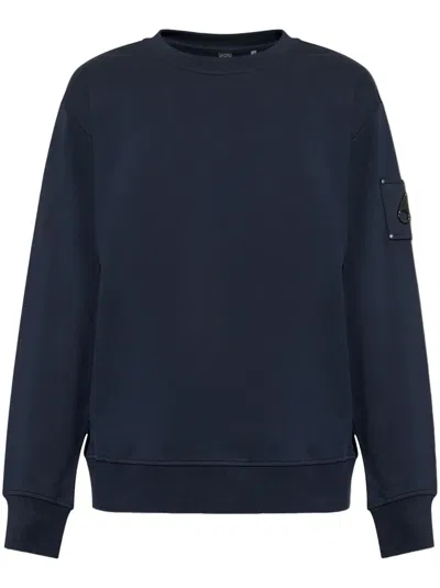 Moose Knuckles Logo-patch Sweatshirt In Blue
