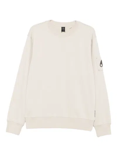 Moose Knuckles Logo-patch Sweatshirt In Neutral