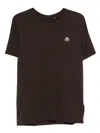 Moose Knuckles Logo-patch T-shirt In Brown