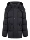 Moose Knuckles Kids Everest 3q Down Puffer Jacket In Black