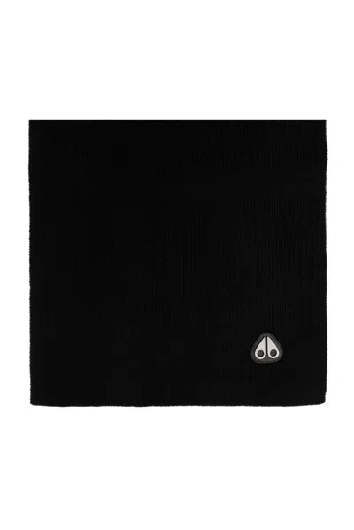 Moose Knuckles Wool Scarf In Black