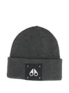 Moose Knuckles Logo-plaque Wool Beanie In Green
