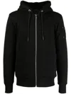 Moose Knuckles Bunny Slim Fit Zip Front Hoodie In Black