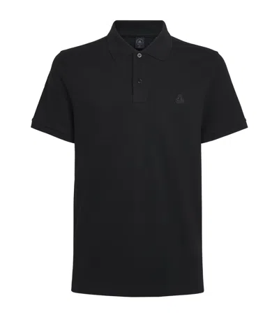 Moose Knuckles Logo Polo Shirt In Black