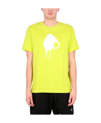 Moose Knuckles Logo-print Cotton T-shirt In Yellow