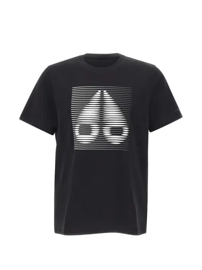 Moose Knuckles Round-neck Short-sleeved T-shirt In Black