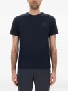 Moose Knuckles Back Print Short Sleeves Crew Neck In Black