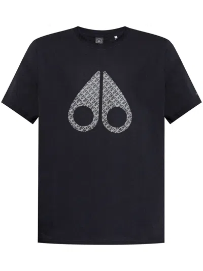 Moose Knuckles Logo-print Cotton T-shirt In Black 292
