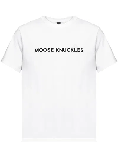 MOOSE KNUCKLES LOGO-PRINT T-SHIRT
