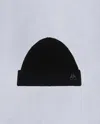 Moose Knuckles Logo Ribbed Beanie In Black
