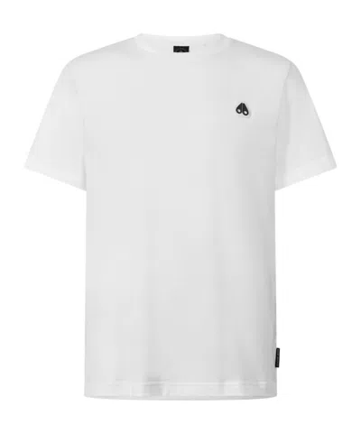 Moose Knuckles Logo Short-sleeved T-shirt In White