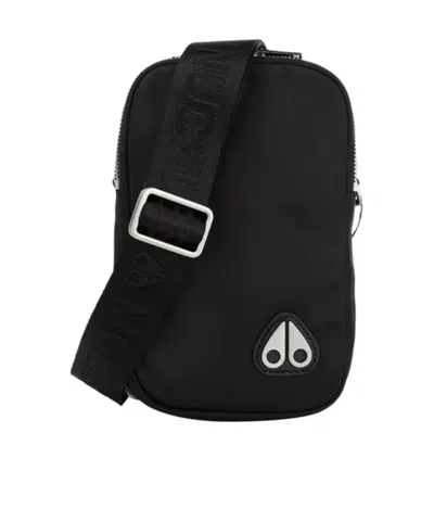 Moose Knuckles Logo Shoulder Bag In Black