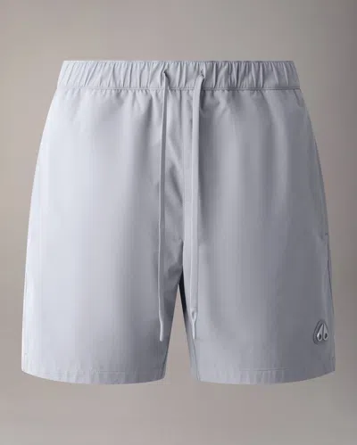 Moose Knuckles Logo Swim Short For Men In Gray