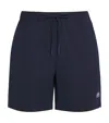 Moose Knuckles Logoed Swim Trunks With Side And Back Pockets In Navy