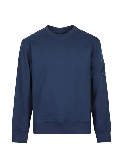 Moose Knuckles Hartsfield Minimalist Crewneck Sweatshirt In Blue