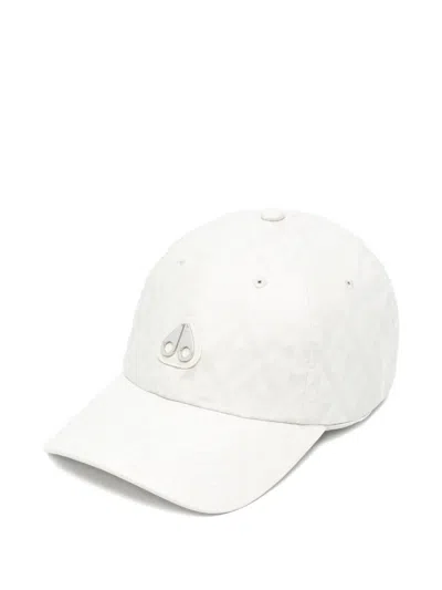 Moose Knuckles Logo-pattern Baseball Cap In White