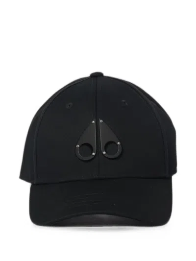 Moose Knuckles Logo-plaque Baseball Cap In Black