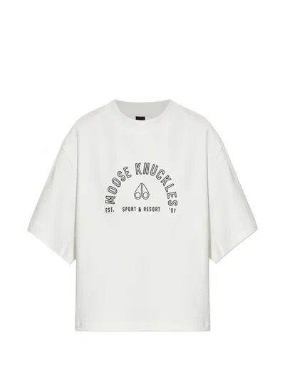 Moose Knuckles Logo-print T-shirt In White