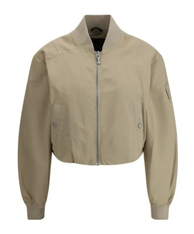 MOOSE KNUCKLES MOOSE KNUCKLES LOGO PLAQUE ZIPPED BOMBER JACKET