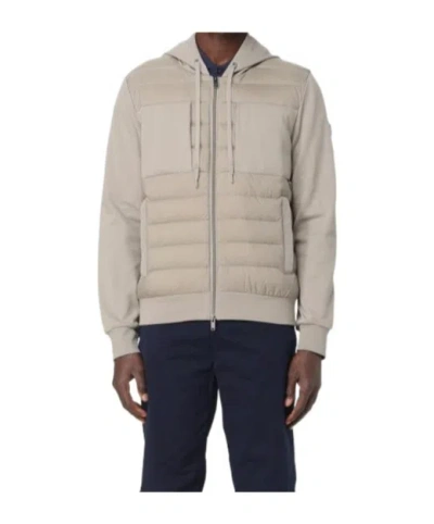 Moose Knuckles Long Sleeve Down Jacket In Beige
