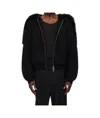 Moose Knuckles Black Cj Split Hoodie In Black