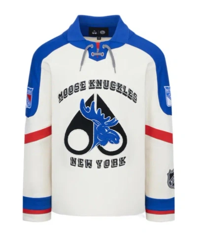 Moose Knuckles Long Sleeve Polo Shirt In Multi